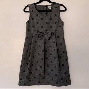 Charcoal and Black Polka Dot Dress